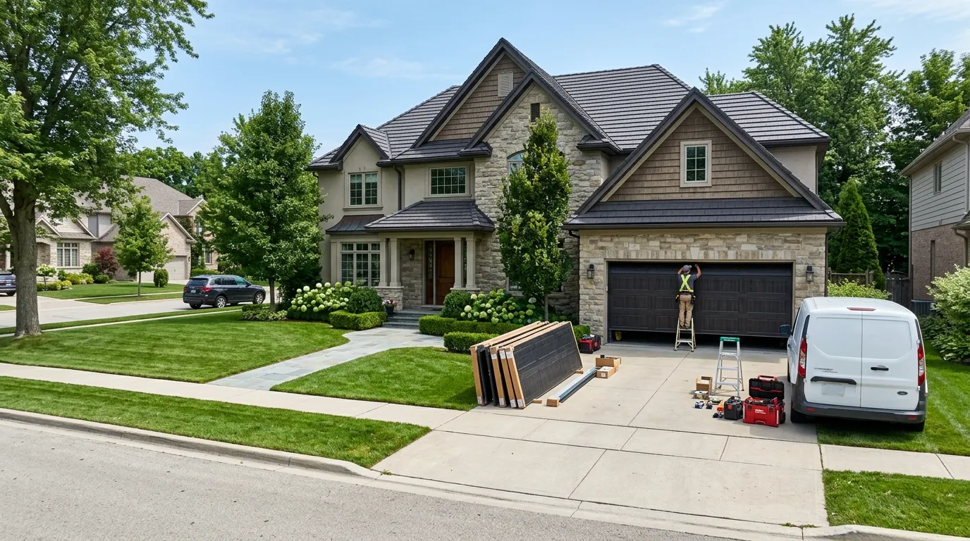 Commercial roll-up garage door
