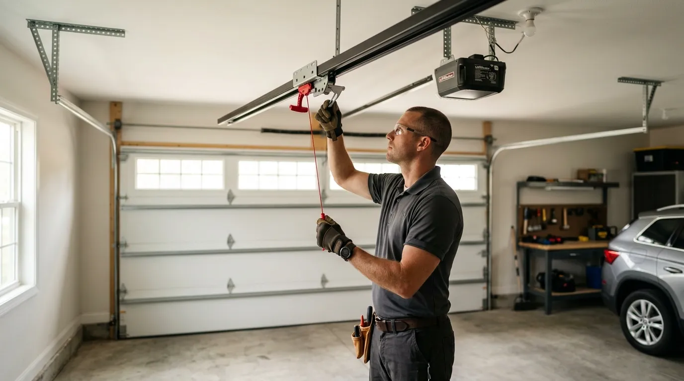 Modern flush garage door