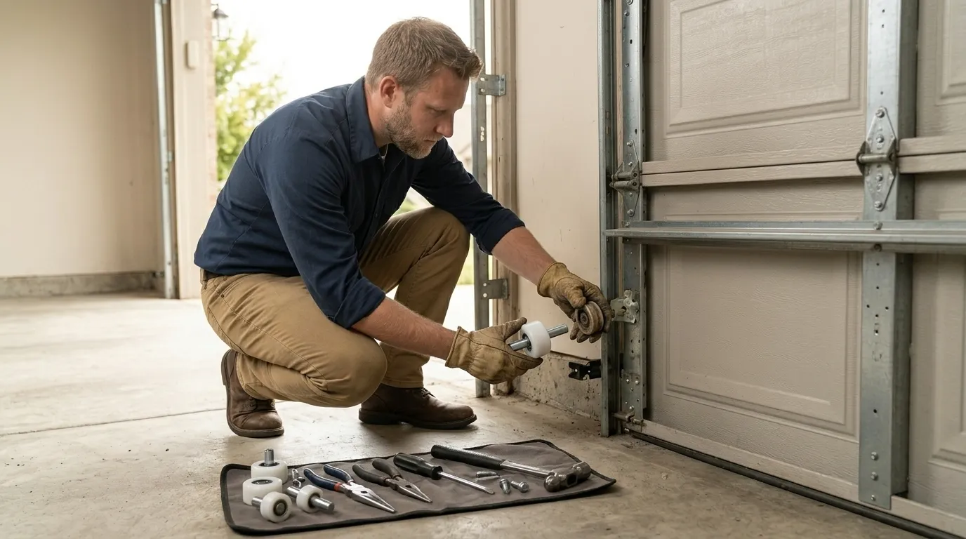 Insulated panel garage door