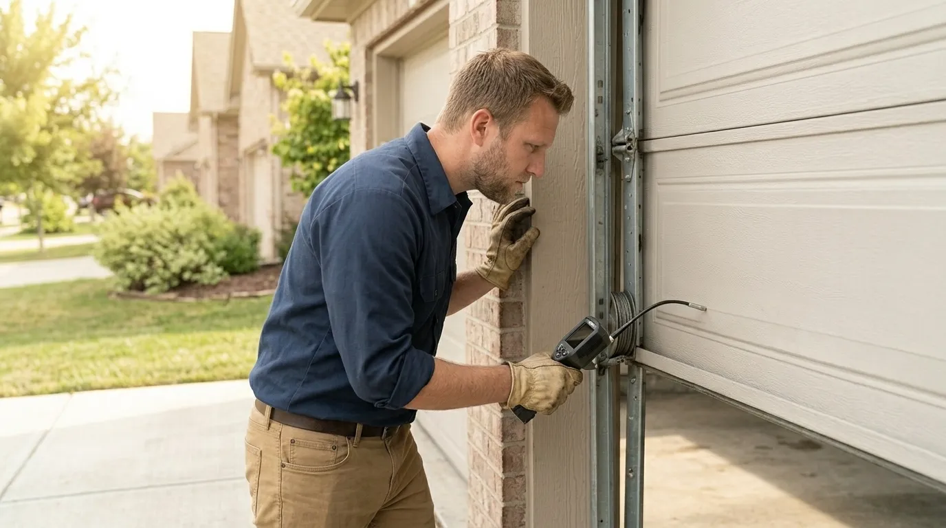 Modern flush garage door