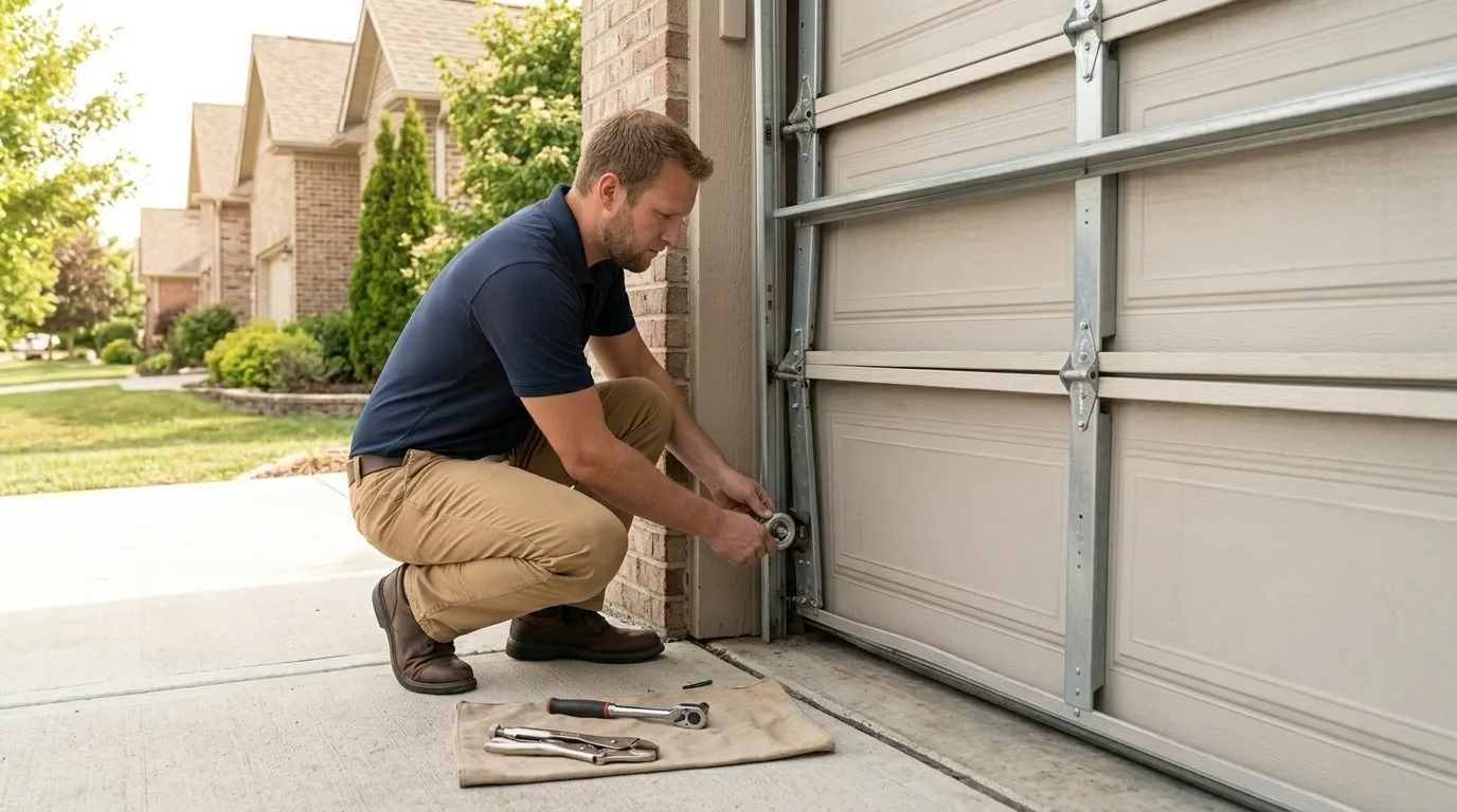 Insulated panel garage door