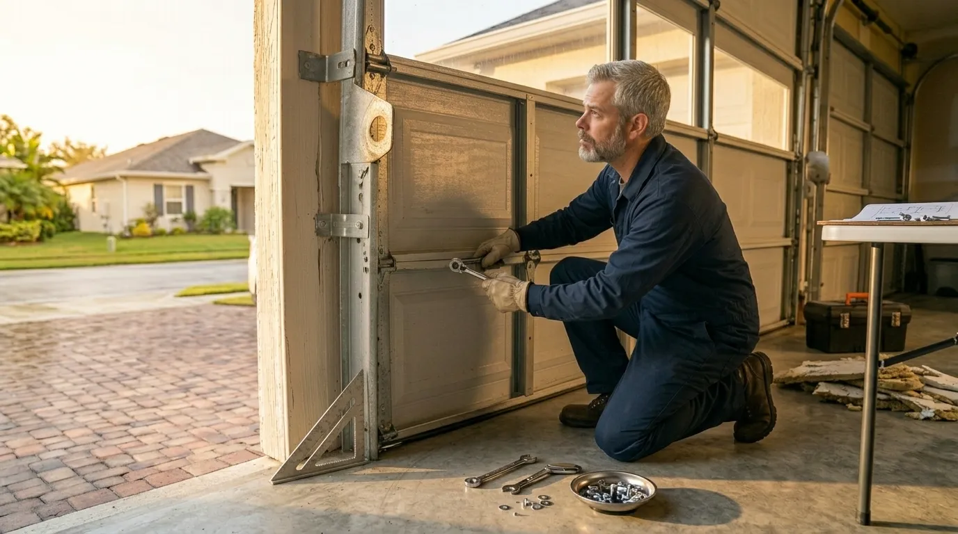 Insulated panel garage door