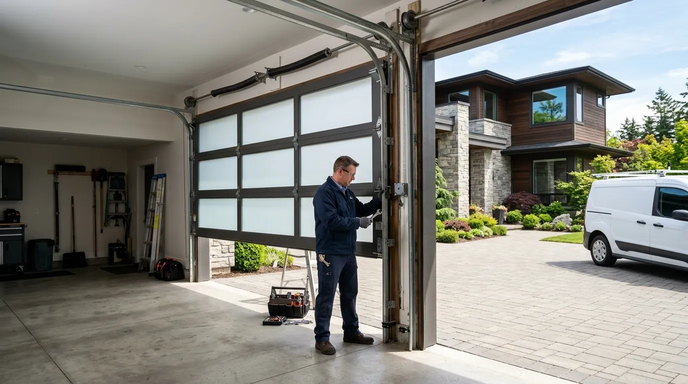 Insulated panel garage door