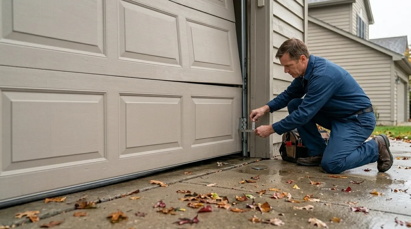 Modern flush garage door